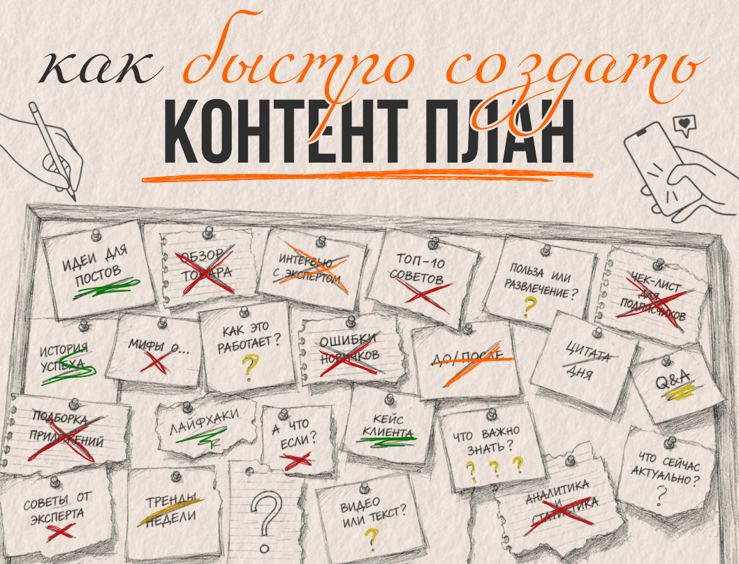 Создаем контент–план: что делать, если муза ушла в отпуск?