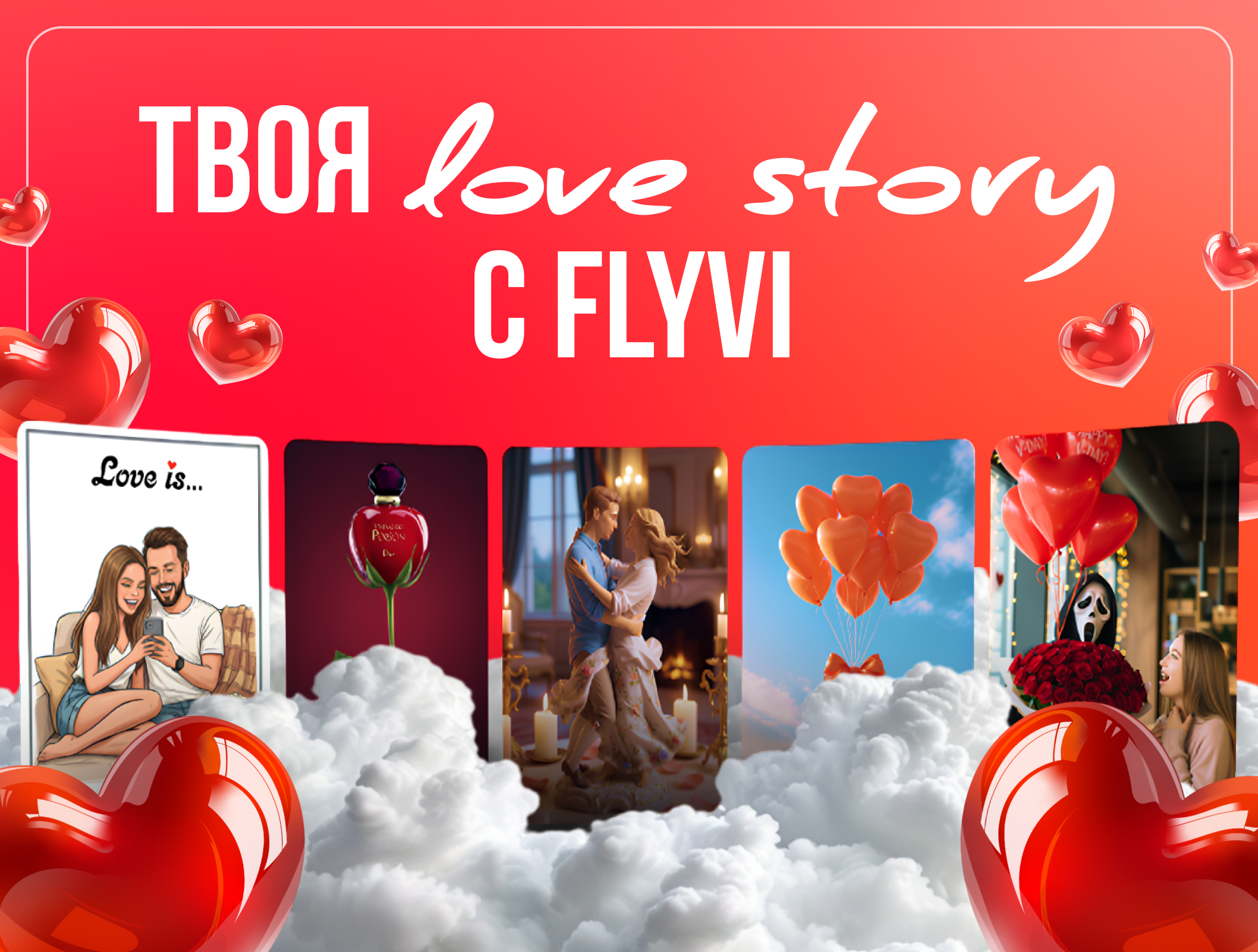 Валентинки, которые взорвут соцсети: идеи от команды Flyvi