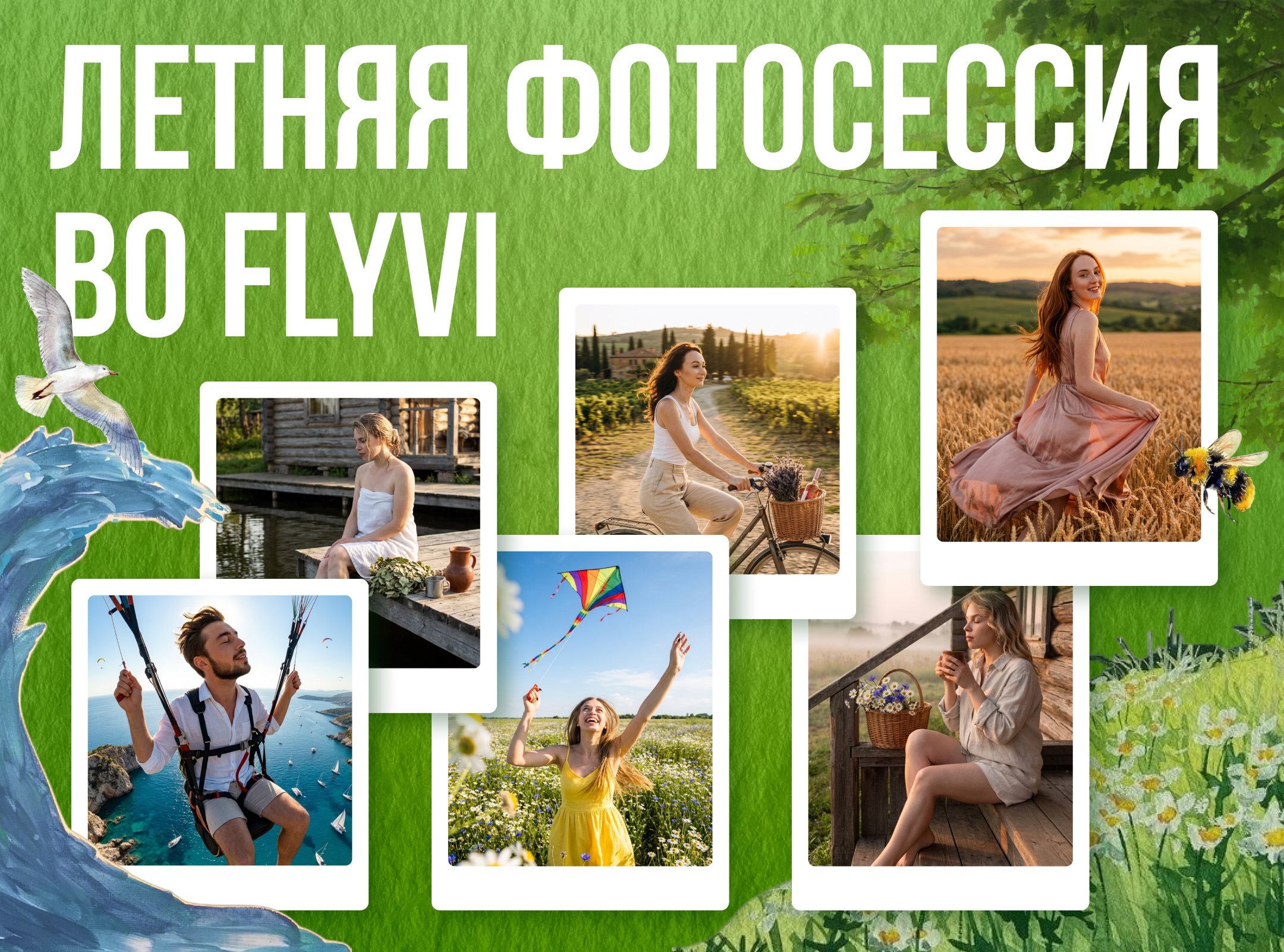 10 промптов для вашего идеально лета: фотосессия в ИИ-мастерской Flyvi
