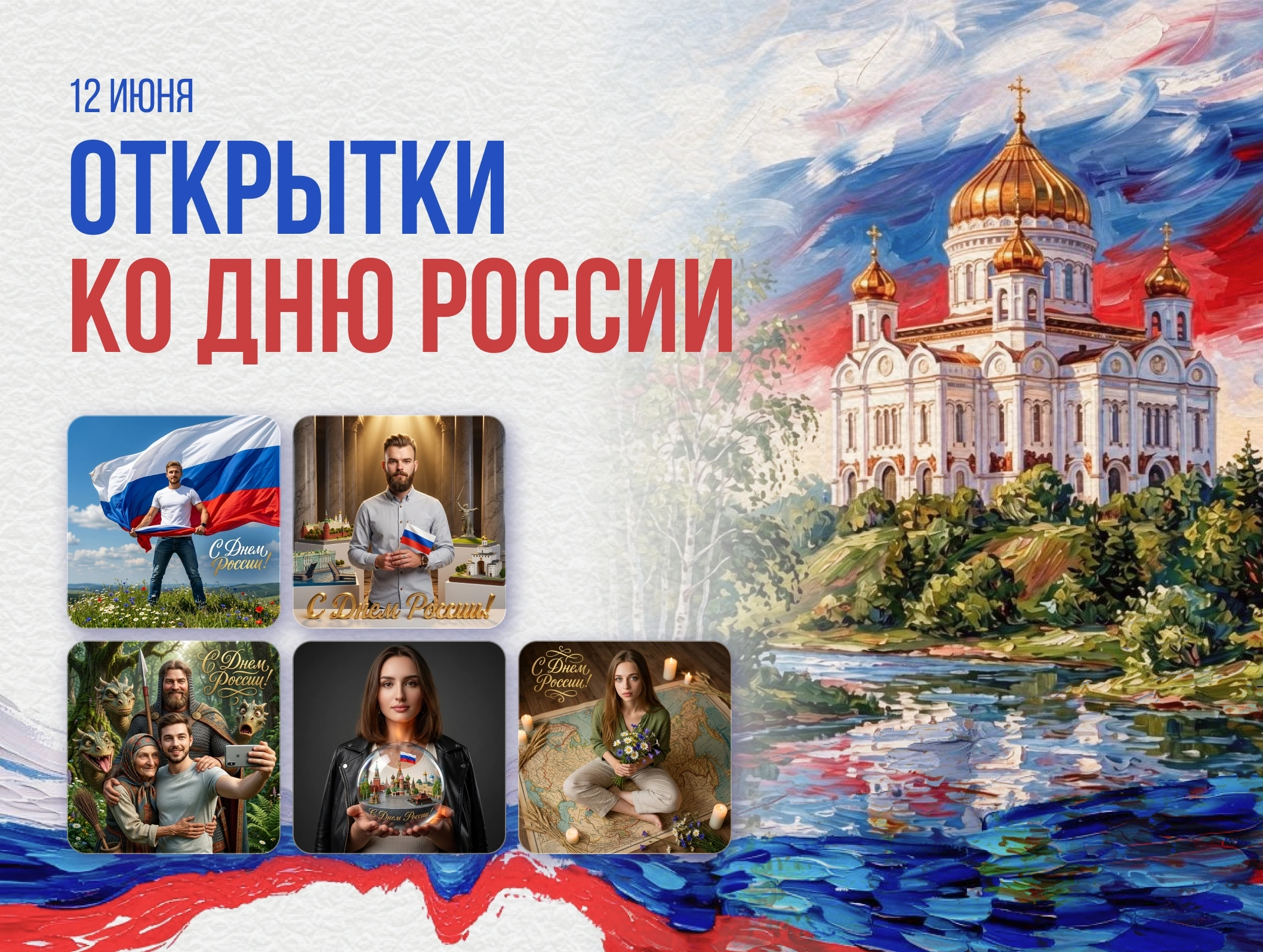 Открытки ко Дню России: превращаем патриотизм в чистое искусство с Flyvi