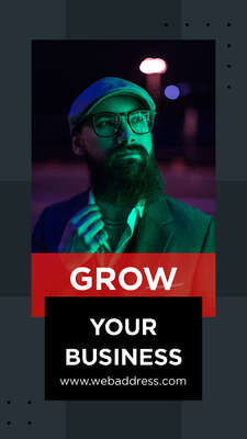 Рекламная история для бизнеса с фото бородатого мужчины