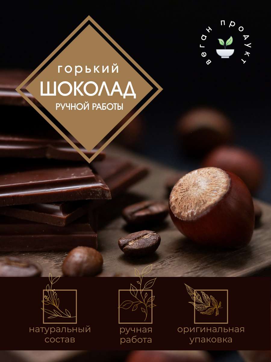 Темная с золотом карточка товара для продуктов питания и сладостей ручной работы
