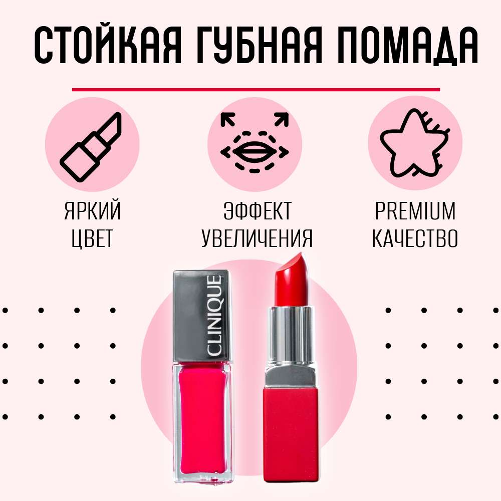 Карточка товара для Озон или Вайлдбериз с губной помадой