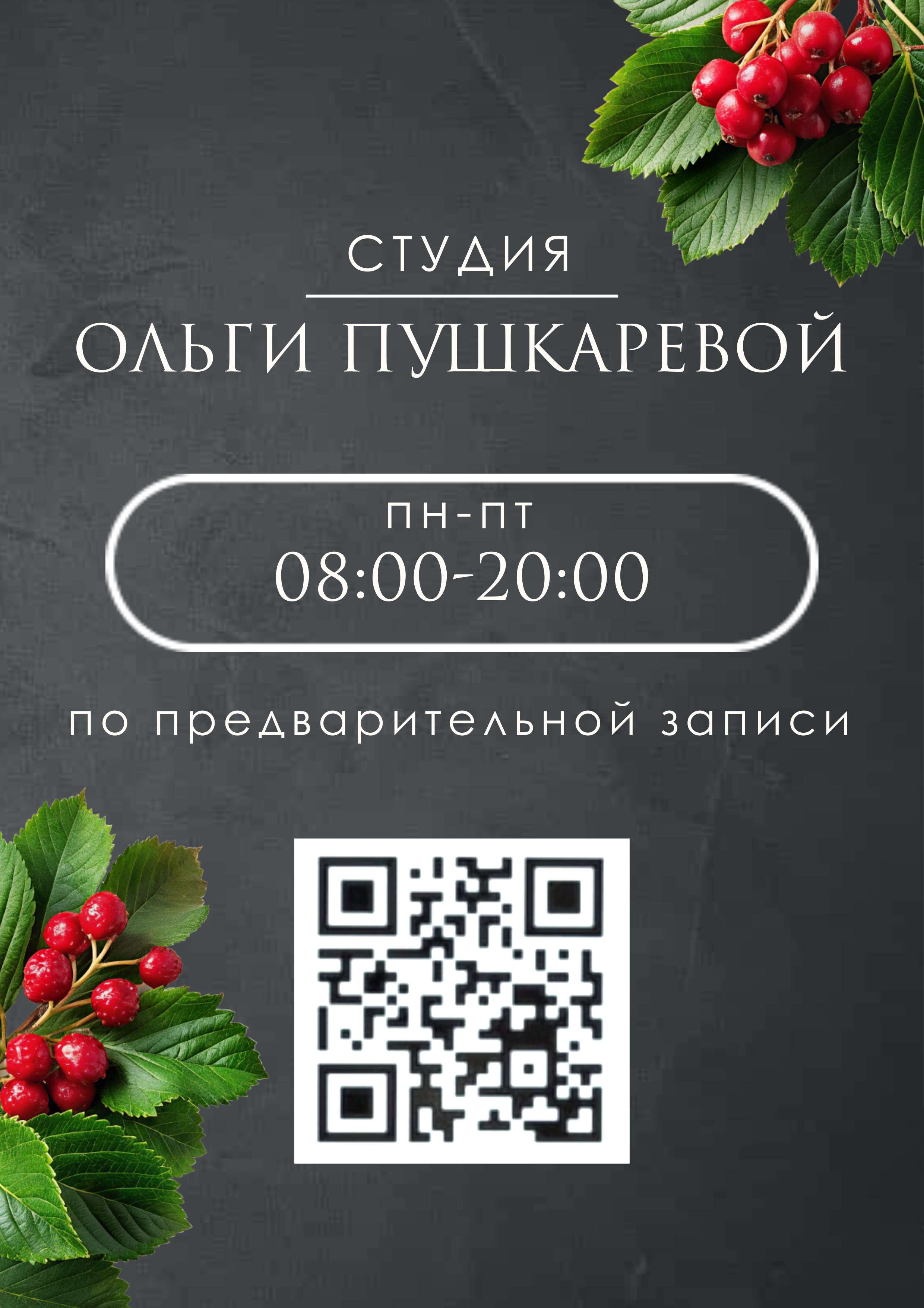 Темно-серый шаблон графика работы салона или студии красоты