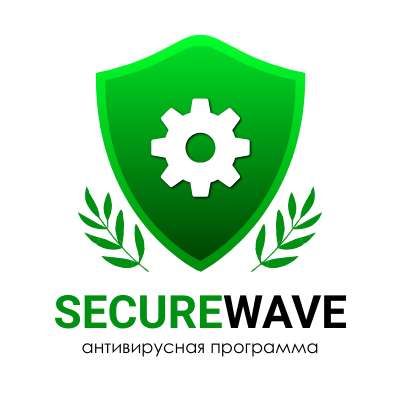 Зеленый градиентный шаблон логотипа на тему защиты информационных данных