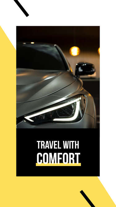Рекламная сторис для автомобиля с комфортом для путешествий